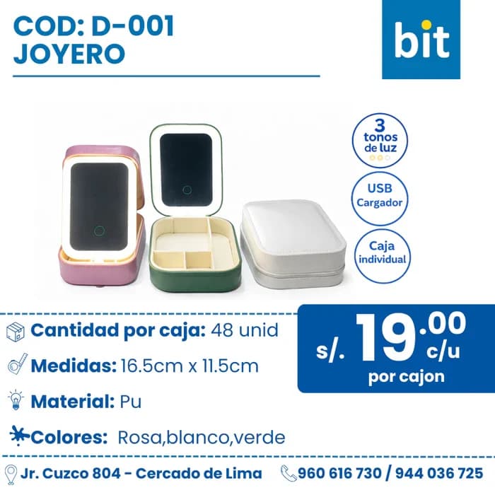 JOYERO LUZ LED
